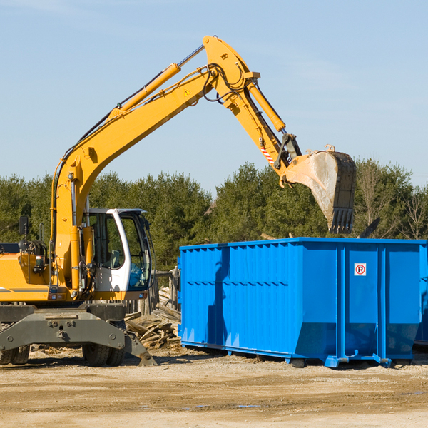 what size residential dumpster rentals are available in Huntersville West Virginia